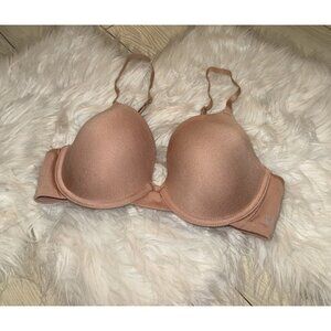 Gap Body Breeze T-Shirt Bra Lined Underwire Modal Blend Womens 36C Beige New